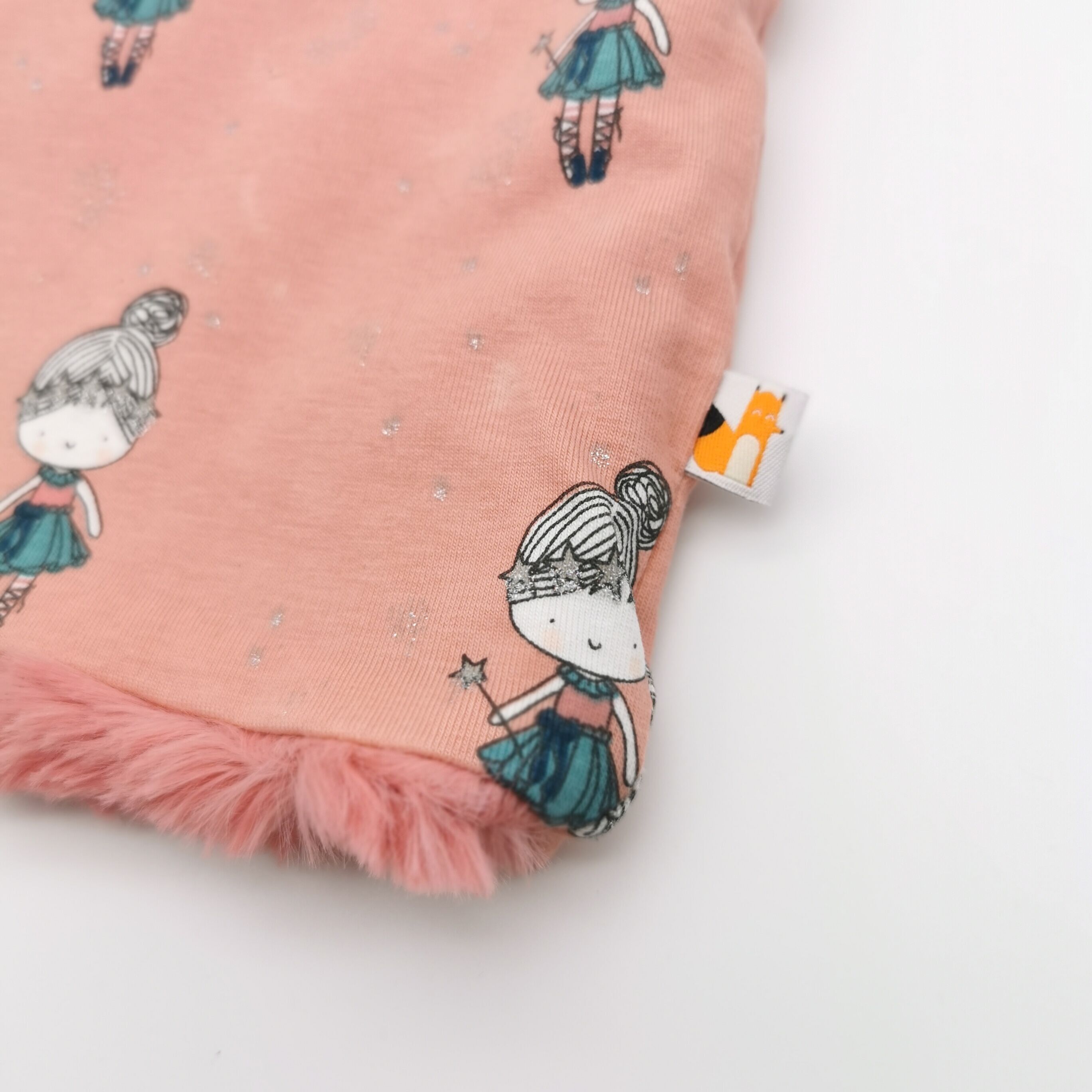 Snood per bambini con motivo Fatina, 7-12 anni - rosa