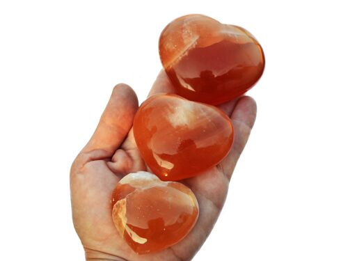 Natural Honey Calcite Heart (40mm - 75mm)