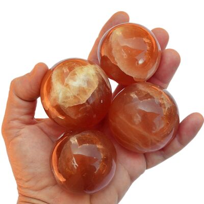 Natural Honey Calcite Ball (45mm - 55mm)