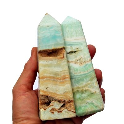 Grande cristallo di obelisco di calcite caraibico (200 g - 400 g)