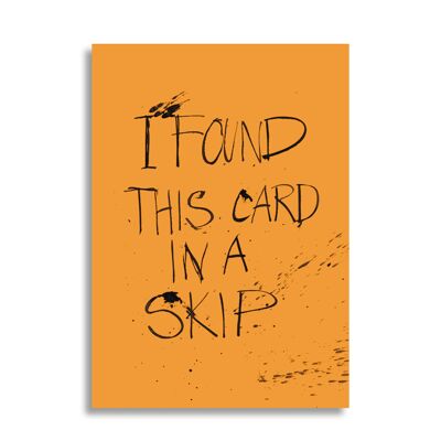 Encontrado en skip - tarjeta de felicitación