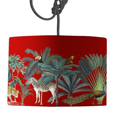 Darwin's Menagerie Red Lamp Shade