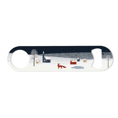 Winter Fox Bottle Opener - Night