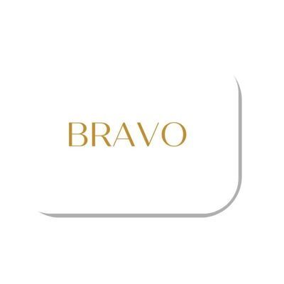 Mini-Karte „BRAVO“.