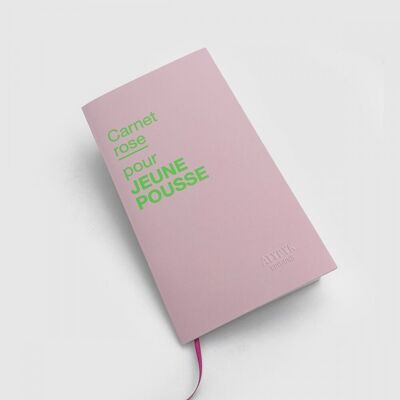 Carnet rose pour JEUNE POUSSE - Papier recyclé