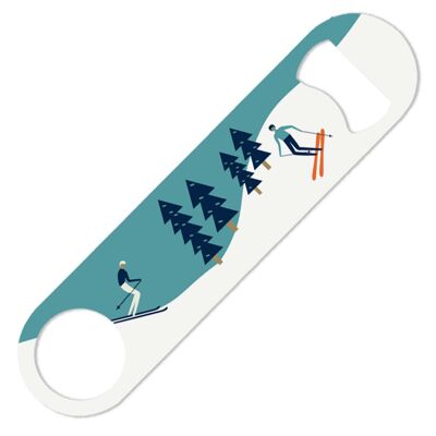 Snow Skiing Bottle Opener