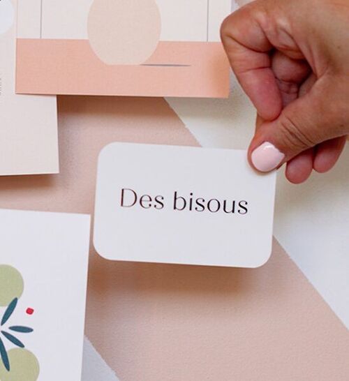 Mini carte "DES BISOUS"