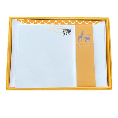 Ensemble de cartes pour notes Bee Swirl avec enveloppes doublées