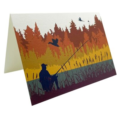 Autumn Coarse Fishing Greetings Card