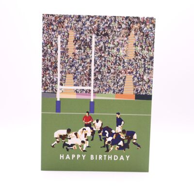 Carte d'anniversaire de rugby