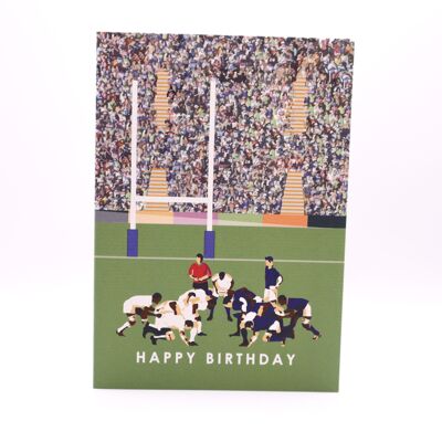 Tarjeta de cumpleaños de rugby