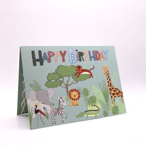 Safari Animals Birthday Card