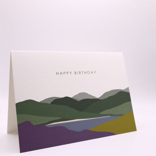 Welsh Hills Heather and Gorse Birthday Card