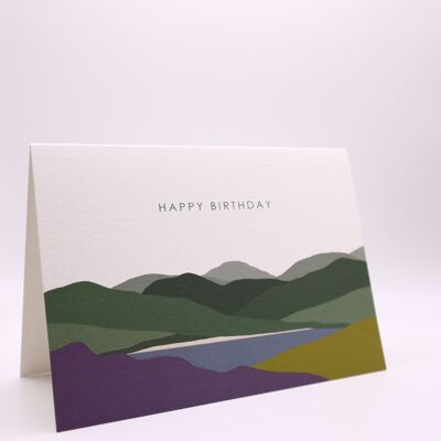 Tarjeta de cumpleaños de Welsh Hills Heather y Gorse