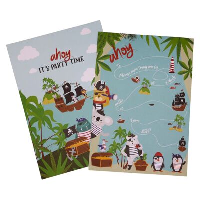 Invitations à une fête pirate