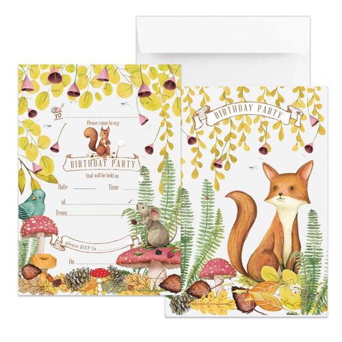 Nature Birthday Party Invitations