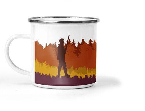 Autumn Shoot Enamel Metal Tin Cup