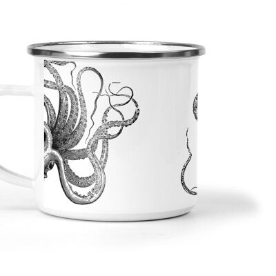 Kraken Can Can Smalta la tazza di latta di metallo