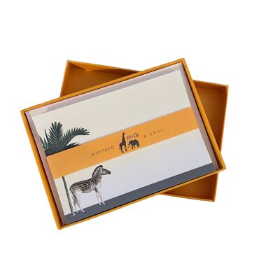 Conjunto de tarjetas de notas Menagerie Placid Zebra de Darwin