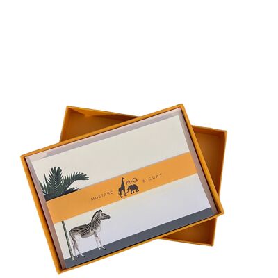 Conjunto de tarjetas de notas Menagerie Placid Zebra de Darwin
