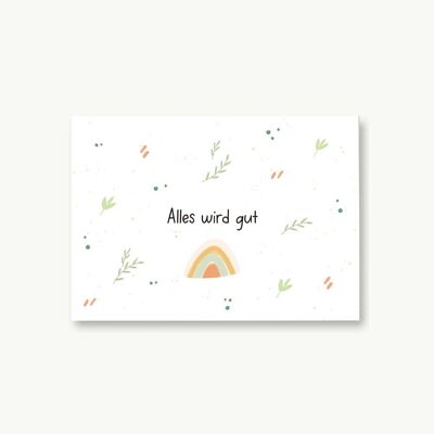 Mini card - Small messages - Everything will be fine DIN A7