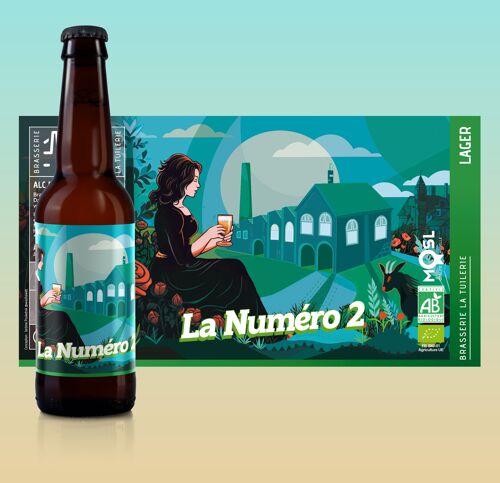 La Numéro 2 BIO, Lager au frêne 5,8%/vol. 33cl