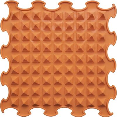 Ortoto Tapis Puzzle de Massage Sensoriel Petites Pyramides Citrouille Orange