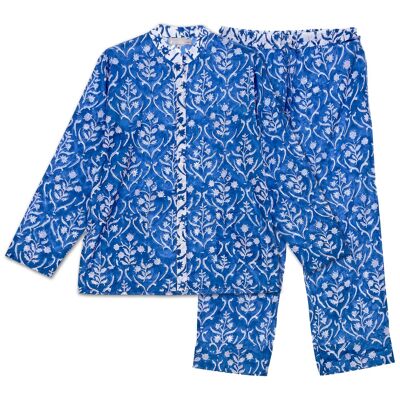 BLAUER UND WEISSER MAO-PYJAMAS