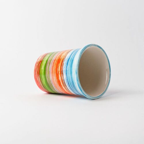 Vaso cerámica desayuno 250 ml / Multicolor SOL