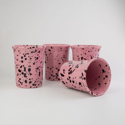Vaso cerámica desayuno, decoración de hogar 300ml / Rosa CÓSMICA