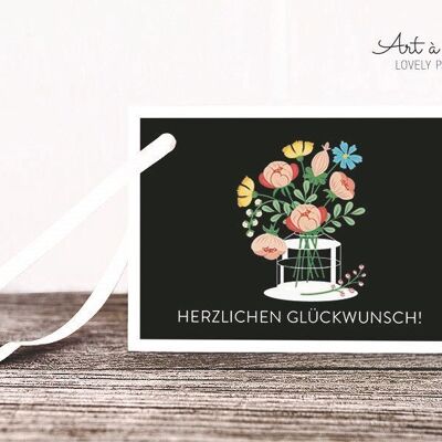 Geschenkanhänger: Blumenstrauß