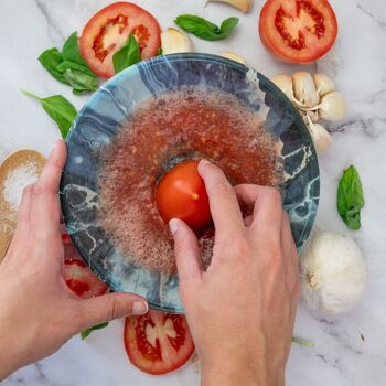 Râpe à assiettes en céramique pour légumes, fromage, tomate / Imprimé mer - ATLÁNTIDA 4