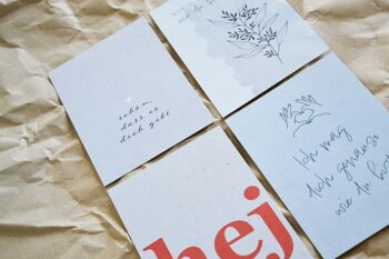 Set de cartes de vœux composé de 4 cartes et 4 enveloppes 9
