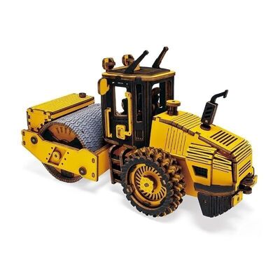 DIY Wooden Puzzle 3D Road Roller, Robotime, TG701K, 16.5x7x10cm