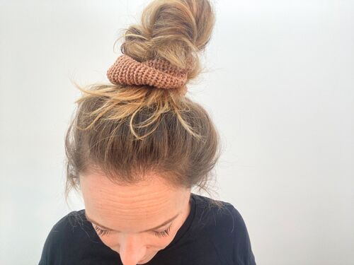 Scrunchie 100% Merinowolle, camel