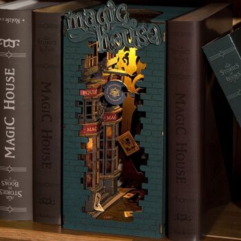 Serre-livres DIY Book Nook Maison Magique, Robotime, TGB03, 11x18x24cm 4