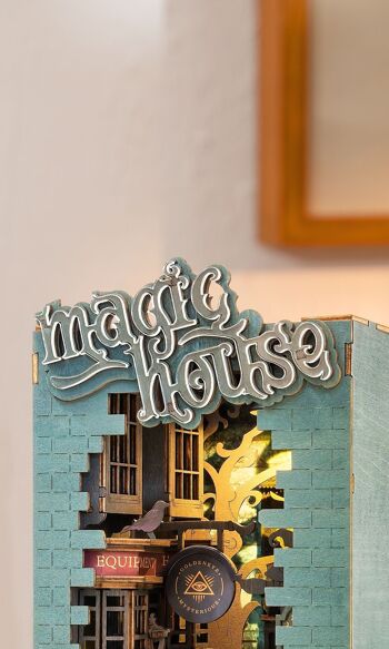 Serre-livres DIY Book Nook Maison Magique, Robotime, TGB03, 11x18x24cm 5