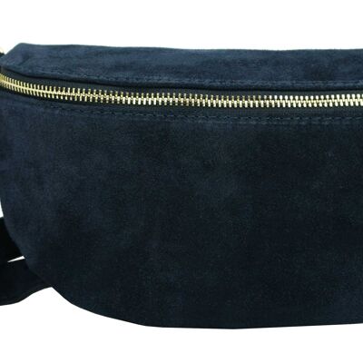 Borsa banana Léana in crosta di pelle 53009-1