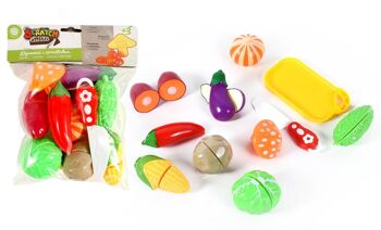 FLYPOP'S - Légumes Scratch À Découper - Jeu d'Imitation - 018948 - Multicolore - Plastique - Cuisine - Aliment - Jouet Enfant - Dinette - 26 cm x 19 cm - À Partir de 3 ans 1