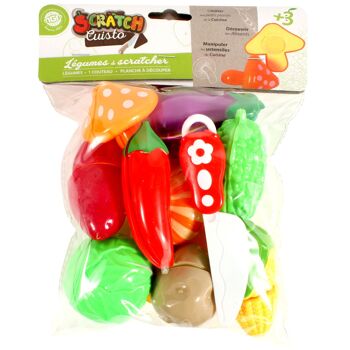 FLYPOP'S - Légumes Scratch À Découper - Jeu d'Imitation - 018948 - Multicolore - Plastique - Cuisine - Aliment - Jouet Enfant - Dinette - 26 cm x 19 cm - À Partir de 3 ans 2