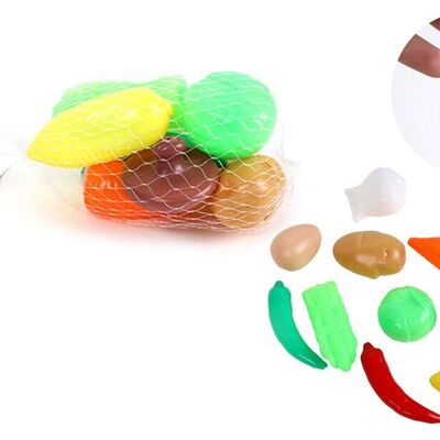 FLYPOP'S - Légumes - Jeu d'Imitation - 015084 - Multicolore - Plastique - Cuisine - Aliment - Jouet Enfant - Dinette - 26 cm x 19 cm - À Partir de 3 ans