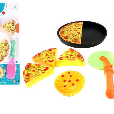 FLYPOP'S - Dinette Pizza - Jeu d'Imitation - 010220CLIN - Multicolore - Plastique - Cuisine - Aliment - Jouet Enfant - Gateaux - 38,5 cm x 25,5 cm - À Partir de 3 ans