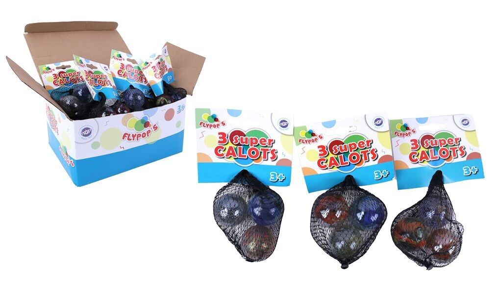 Set De Billes Flypop’s – 20 Billes + 1 Galet – Verre 1,6 Cm – Jeu D’adresse – Dès 3 Ans