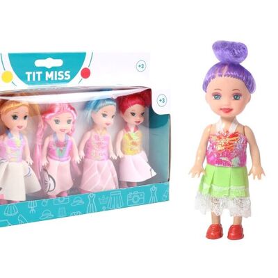 FLYPOP'S - Mini Poupées - Jouet Pour Enfant - 077501 - Multicolore - Plastique - Mannequin - Doll - Mannequin - Mini Miss - 10 cm x 24 cm - À Partir de 3 ans