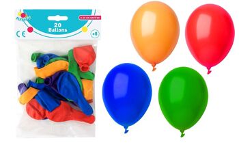 FLYPOP'S - 20 Ballons À Gonfler - Fête - 130020 - Multicolore - Latex Naturel - Enfant - Anniversaire - Bombe à Eau - 19 cm x 19 cm - À Partir de 3 ans 1