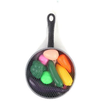 FLYPOP'S - Dinette Avec Poele Et Aliments - Jeu d'Imitation - 015082 - Multicolore - Plastique - Cuisine - Aliment - Jouet Enfant - Cuisson - 30 cm x 18 cm - À Partir de 3 ans 3