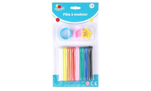 FLYPOP'S - Pack de 8 Bâtons de Pâte À Modeler - Loisir Créatif - 030731 - Multicolore - Jouet Enfant - Modelage - Créativité - Activités Manuelles - Accessoires - À Partir de 2 ans