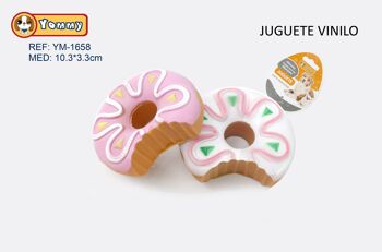 Juguete Vinilo Para Mascotas Con Forma De Donut 2