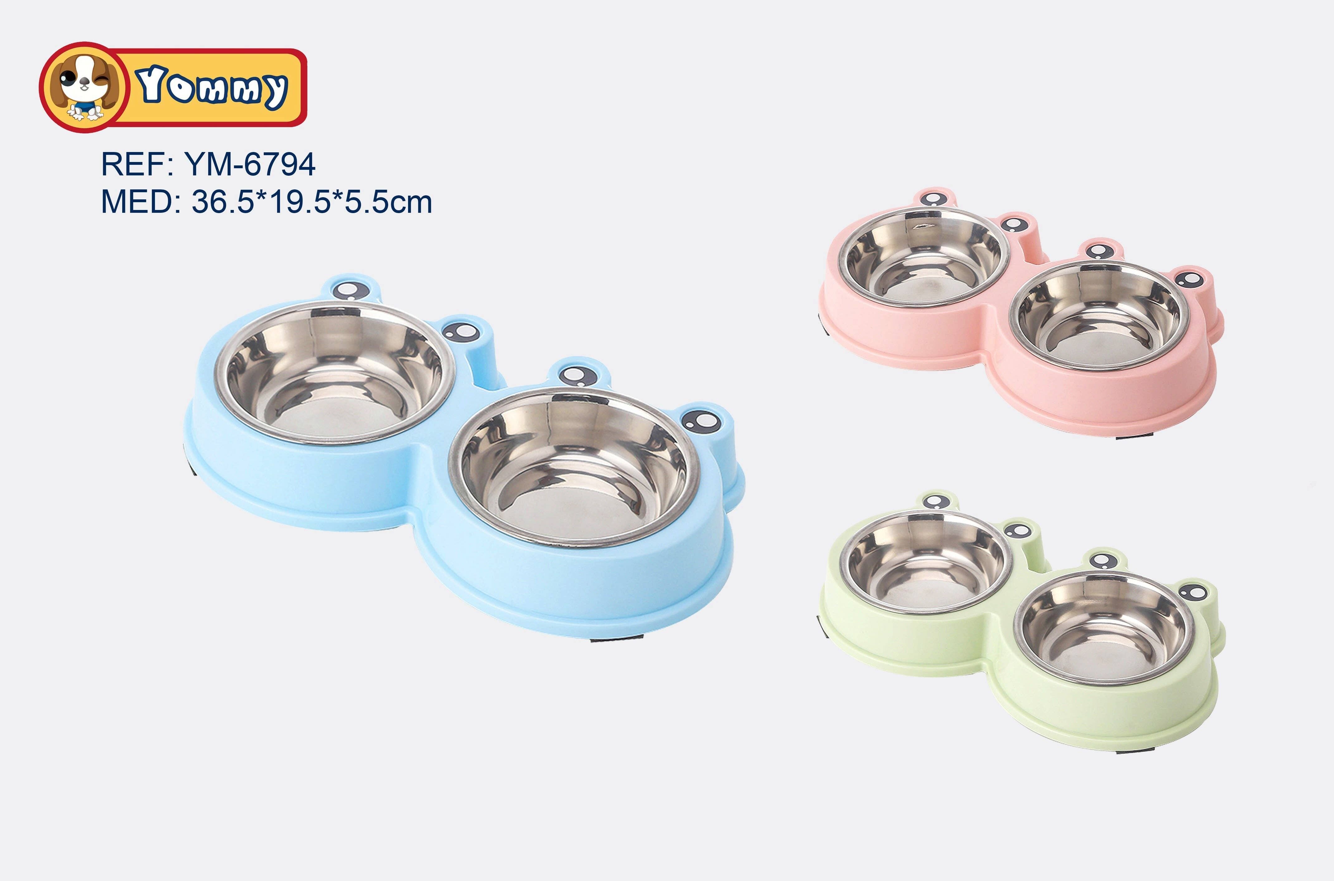 Comedero Para Mascotas Doble De Rana