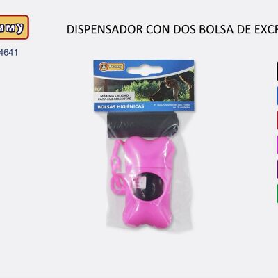 Distributeur avec un sac d'excréments
